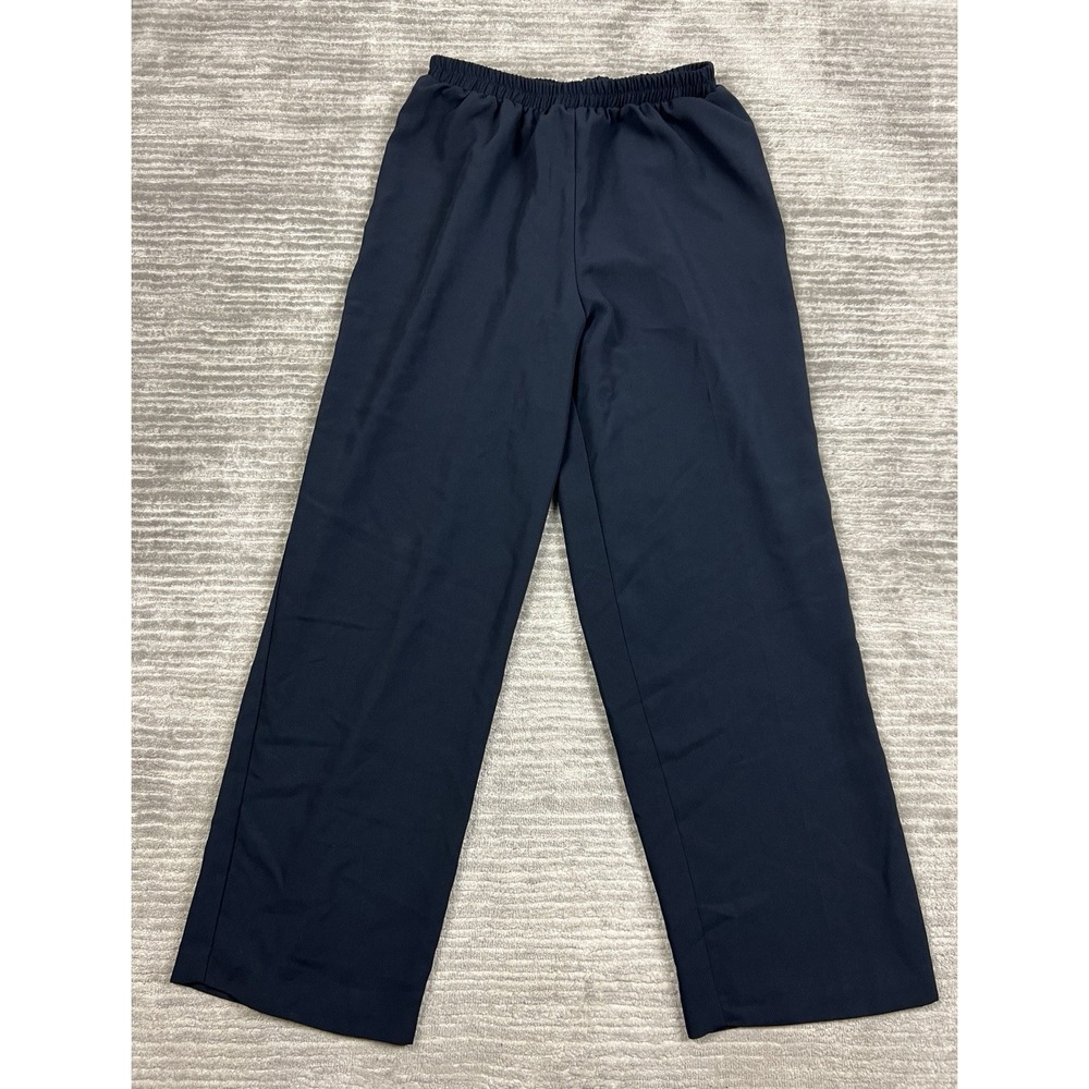R&M Collection Pants Womens 16 Blue Pull On Elastic Waist Straight Leg